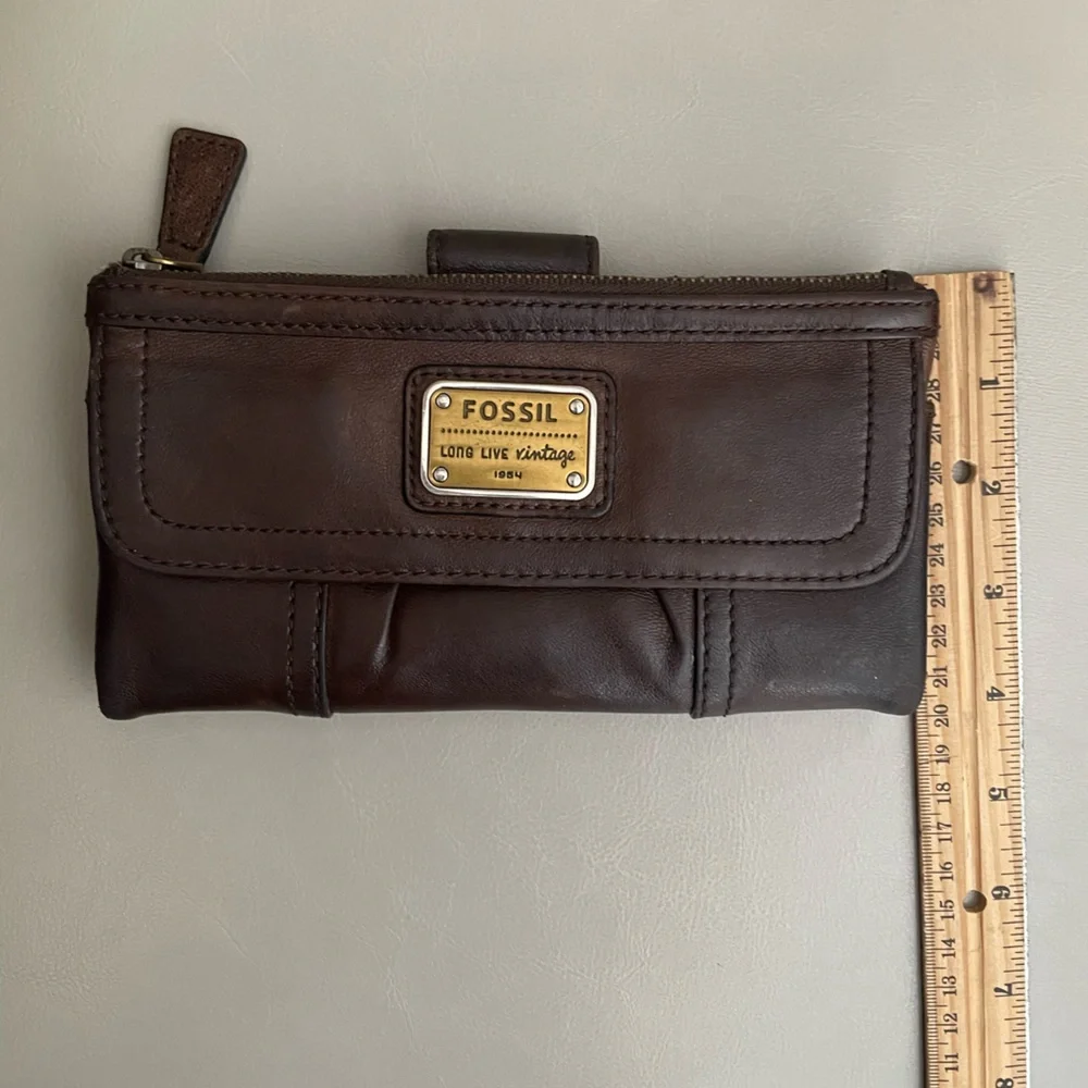 Fossil Dark Brown Genuine Leather Wallet